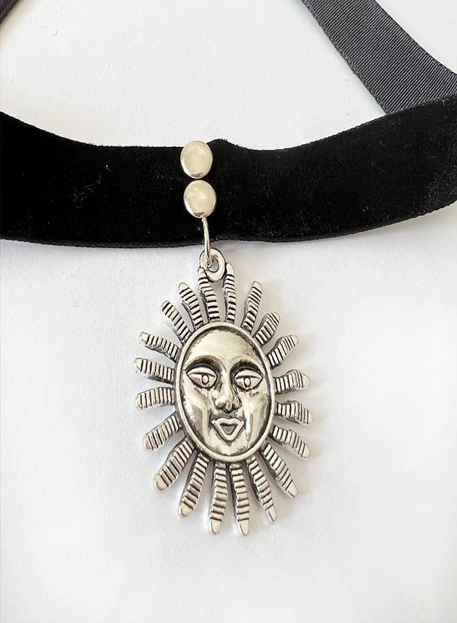 3GARDEN Harajuku Gothic sun pendant necklace collar Lace Choker Necklace - Image 2